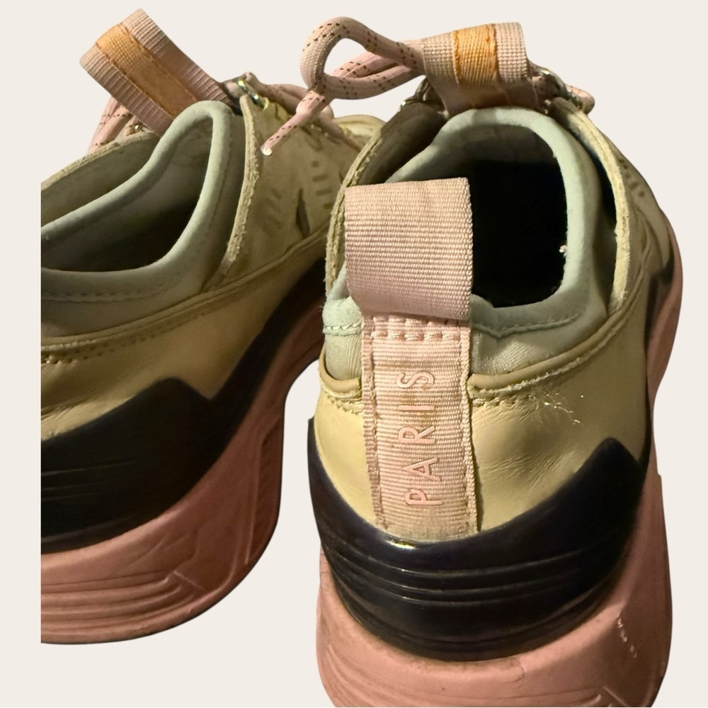 KENZO Women's Pastel Green and Pink Chunky Low-Top Sneakers - Picture 8 of 11